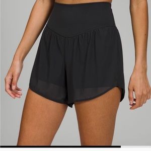 Nulu mesh high rise short black lululemon